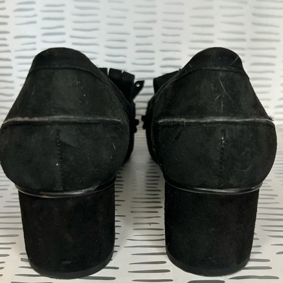Franco Sarto Kiltie Suede Pump Block Heel Square Toe size 8.5 - Picture 6 of 6